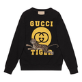 Gucci Tiger cotton sweatshirt with with Interlocking G 'Black' 623245-XJD3U-1152