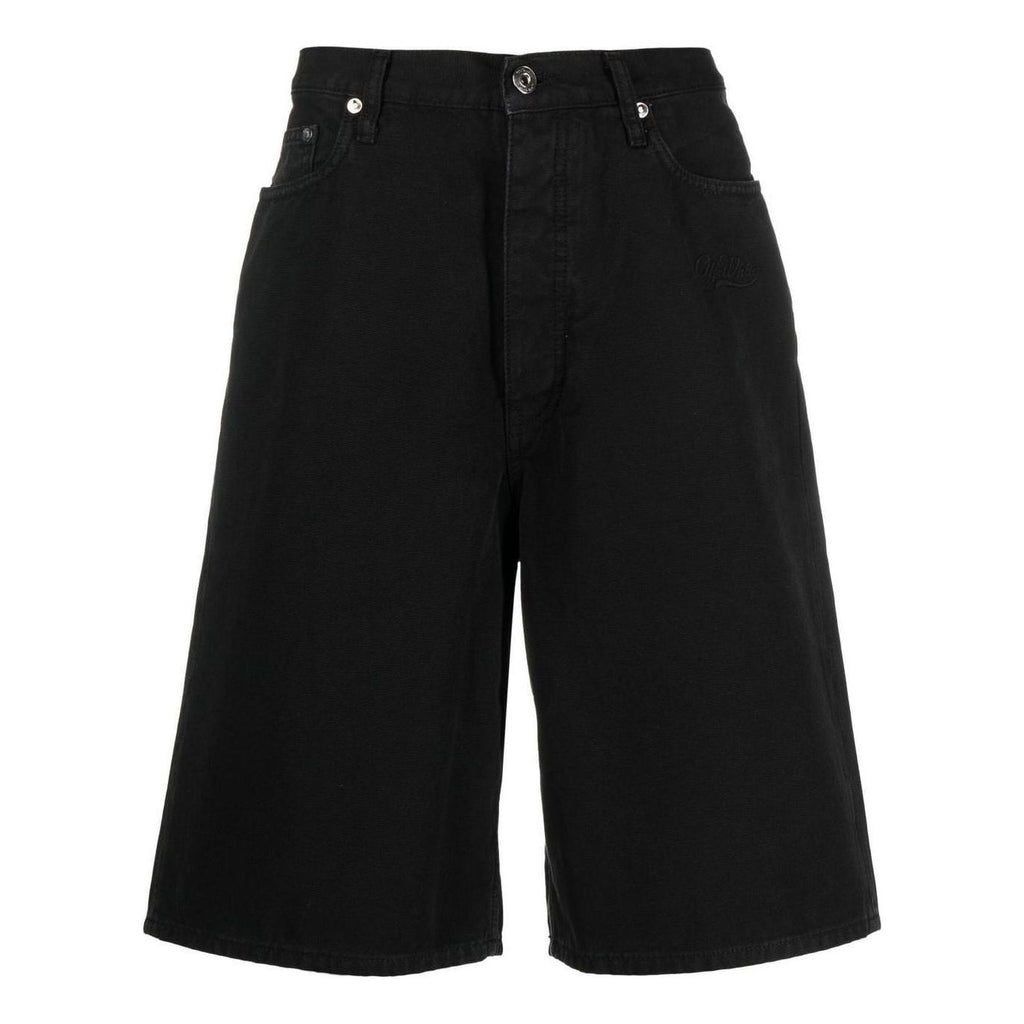 Off-White Cotton Utility Bermuda Shorts 'Black' OMCB084S23FAB00110101010