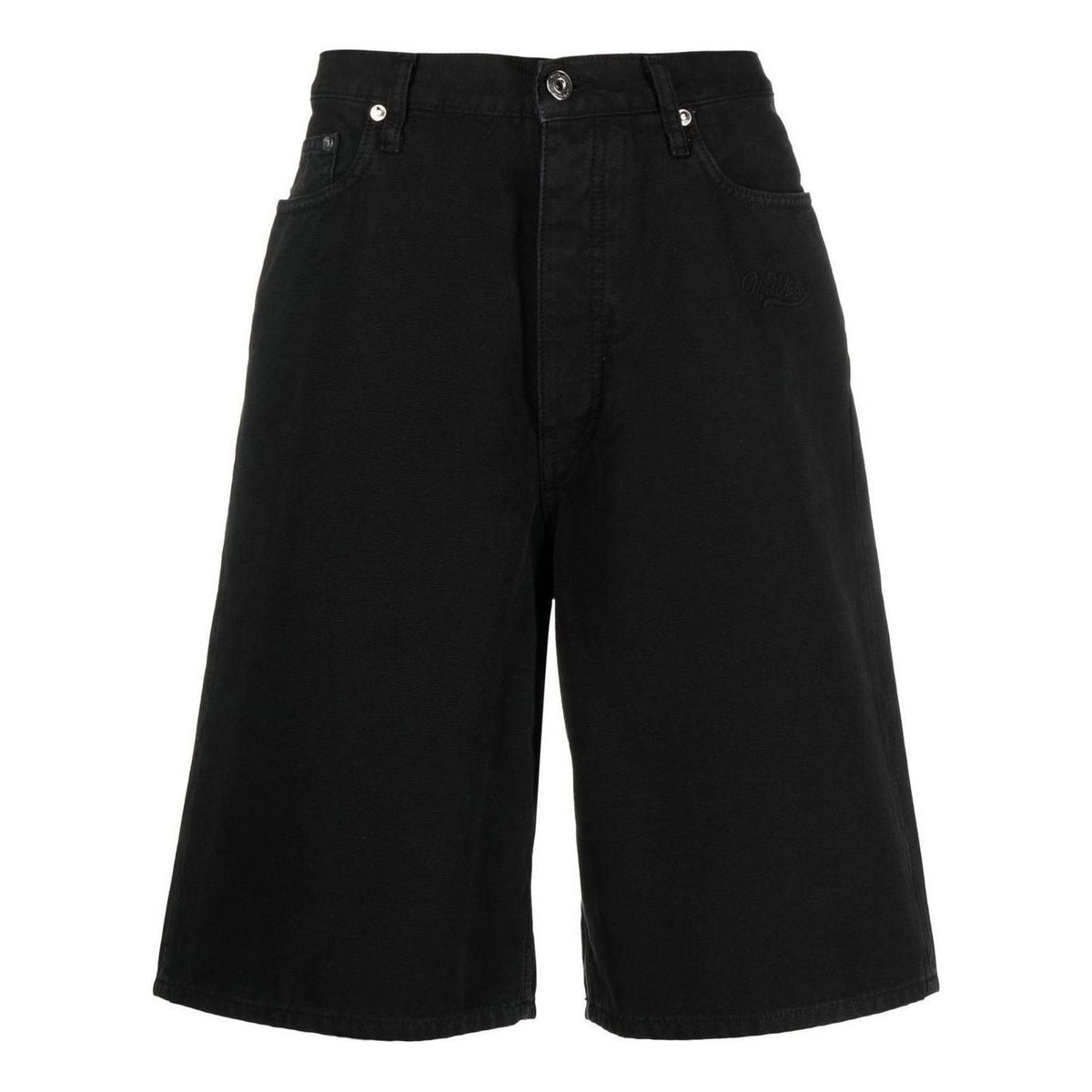 Off-White Cotton Utility Bermuda Shorts 'Black' OMCB084S23FAB00110101010