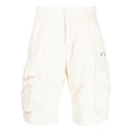 Men's Off-White Solid Color Casual Shorts White OMCB047R21FAB0017210