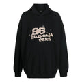 Balenciaga Hand-Drawn BB Icon Hoodie Large Fit 'Black' 620973TNVQ11059