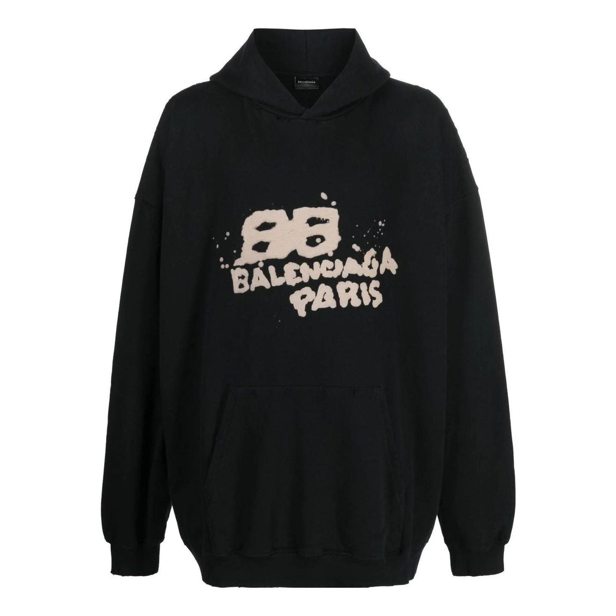 Balenciaga Hand-Drawn BB Icon Hoodie Large Fit 'Black' 620973TNVQ11059