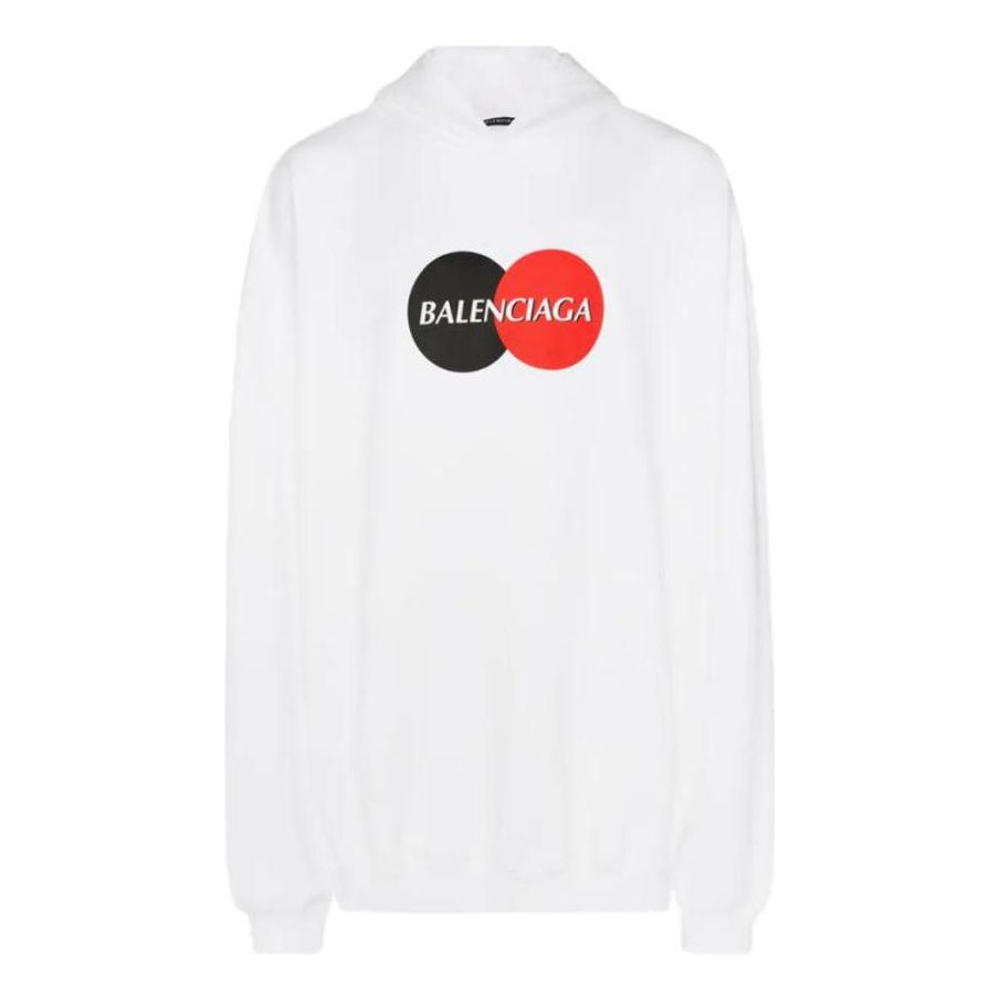 Balenciaga Uniform Logo Print Hoodie 'White' 620973TIV809000