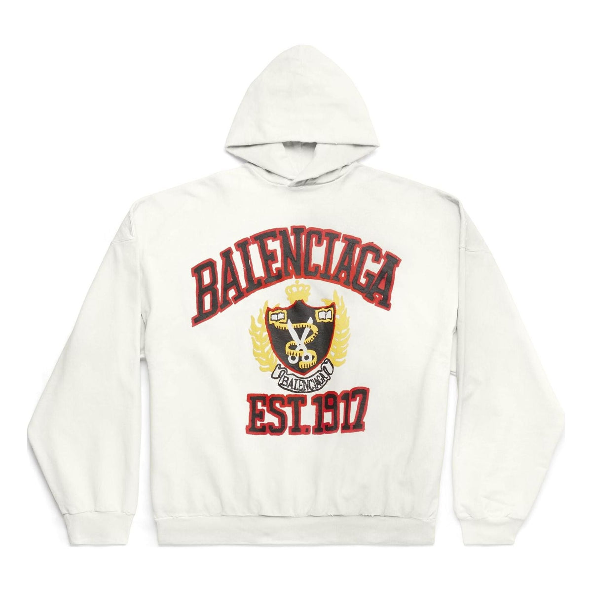 Balenciaga DIY College Hoodie 'White' 744463TOVK29012