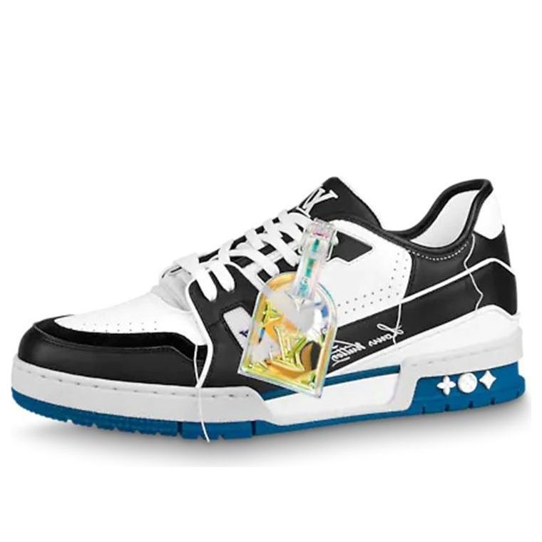 LOUIS VUITTON LV Trainers Black Blue WHite' 1A8Q7L