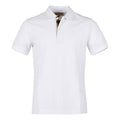 Men's Burberry lapel Cardigan Short Sleeve Polo Shirt White 80045791