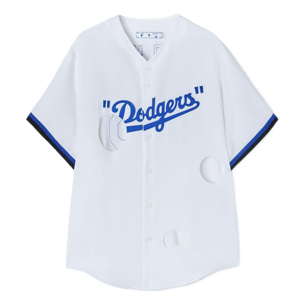 Off-White  x New Era x MLB Tripartite Crossover T-Shirt 'White Blue' OMGA207G21FAB0056145