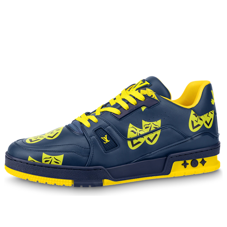 LOUIS VUITTON Trainer Sneakers 'Blue with Yellow' 1AA77K