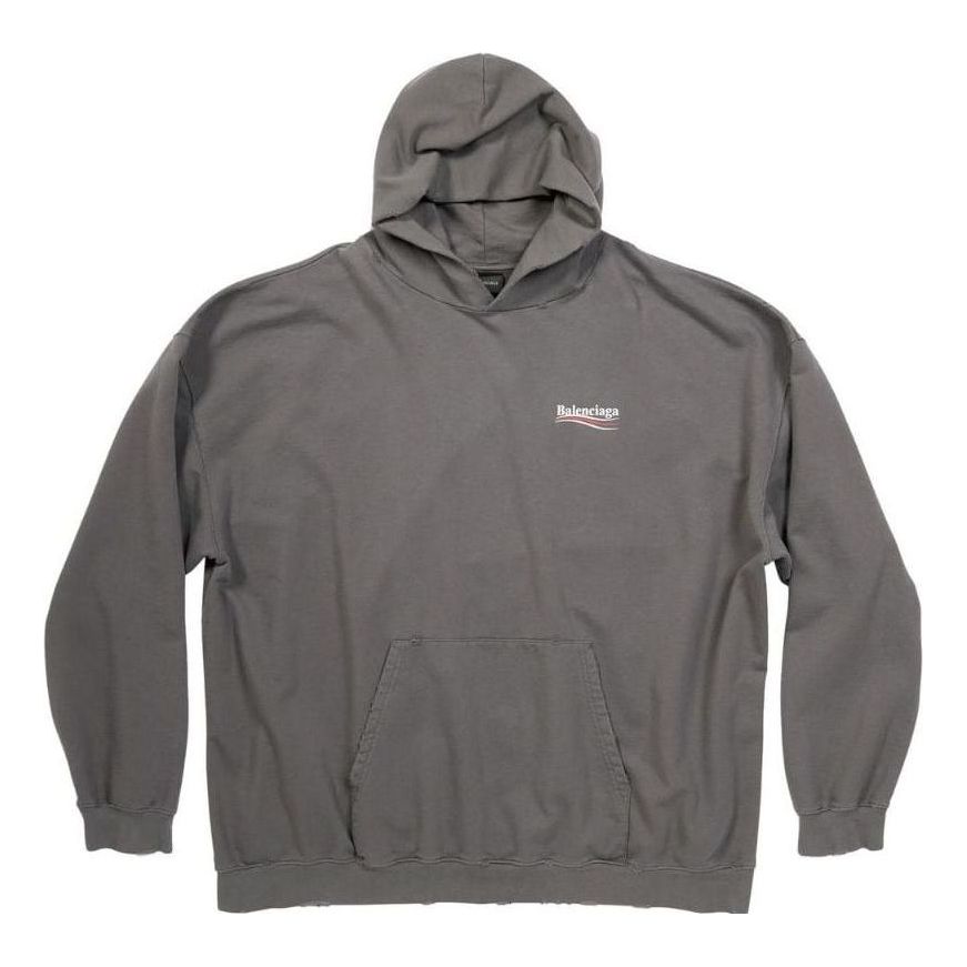 Balenciaga Political Campaign Large Fit Hoodie 'Grey' 620973TNVG6