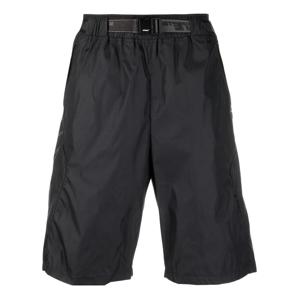 Off-White Slide-Buckled Bermuda Shorts 'Black' OMVH018C99FAB0011001