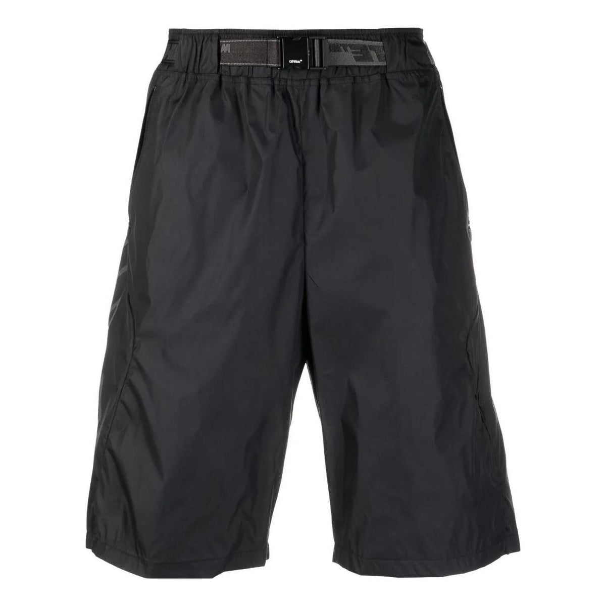 Off-White Slide-Buckled Bermuda Shorts 'Black' OMVH018C99FAB0011001