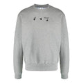 Off-White SS21 Logo Alphabet Printing Round Neck Loose Long Sleeves Version Gray OMBA025S21FLE0050845