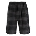 Off-White Check-Print Shorts 'Black Grey' OMCB058C99FAB0010501
