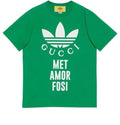 Gucci x adidas Cotton Crewneck T-Shirt 'Green' 717422-XJEXH-3791