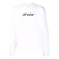 Men's Off-White FW21 Logo Alphabet Printing Round Neck Pullover Loose Fit White OMBA054F21FLE0010110