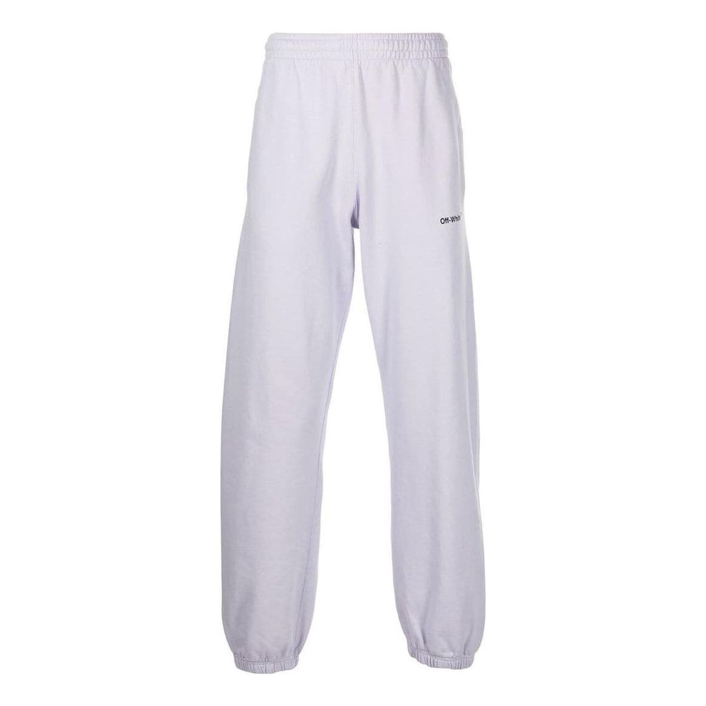 Men's Off-White SS22 Iconic Twill Printing Sports Pants/Trousers/Joggers Version Light Grey OMCH029F22FLE0043610