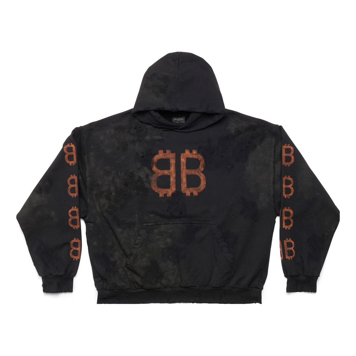Balenciaga Crypto Hoodie Medium Fit 'Black Faded' 742603TOVN71055