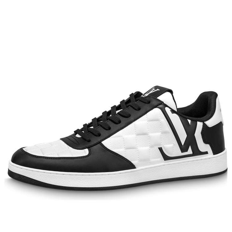 LOUIS VUITTON Rivoli Sneakers 'White Plaid with Black Side Logo' 1ABFDZ
