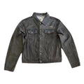 Off-White Alphabet Patterned Turn Down Collar Denim Jacket 'Grey' OMYE079C99DEN0044001SD