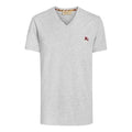 Men's Burberry V neck Knit Pullover Short Sleeve Gray 80038341