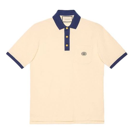 Gucci Cotton Polo With Interlocking G Patch 'White' 625323-XJCNZ-9047