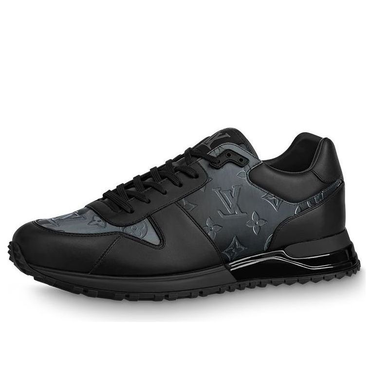 LOUIS VUITTON Run Away Sneakers 'Black with Grey Monogram' 1A8KJA