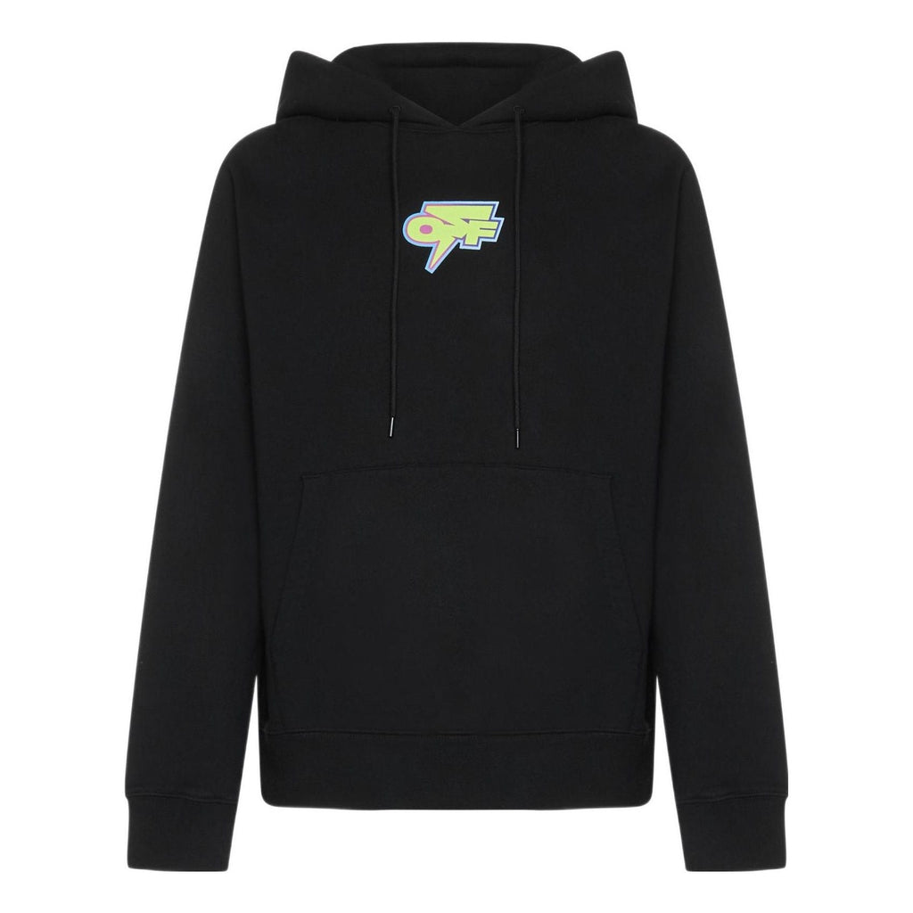 Men's Off-White FW22 Back Logo Printing Hooded Long Sleeves Ordinary Version Black OMBB097F22FLE0064641