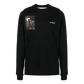 Off-White Caravaggio Lute Skate Long-Sleeve Tee 'Black White' OMAB064C99JER0081001