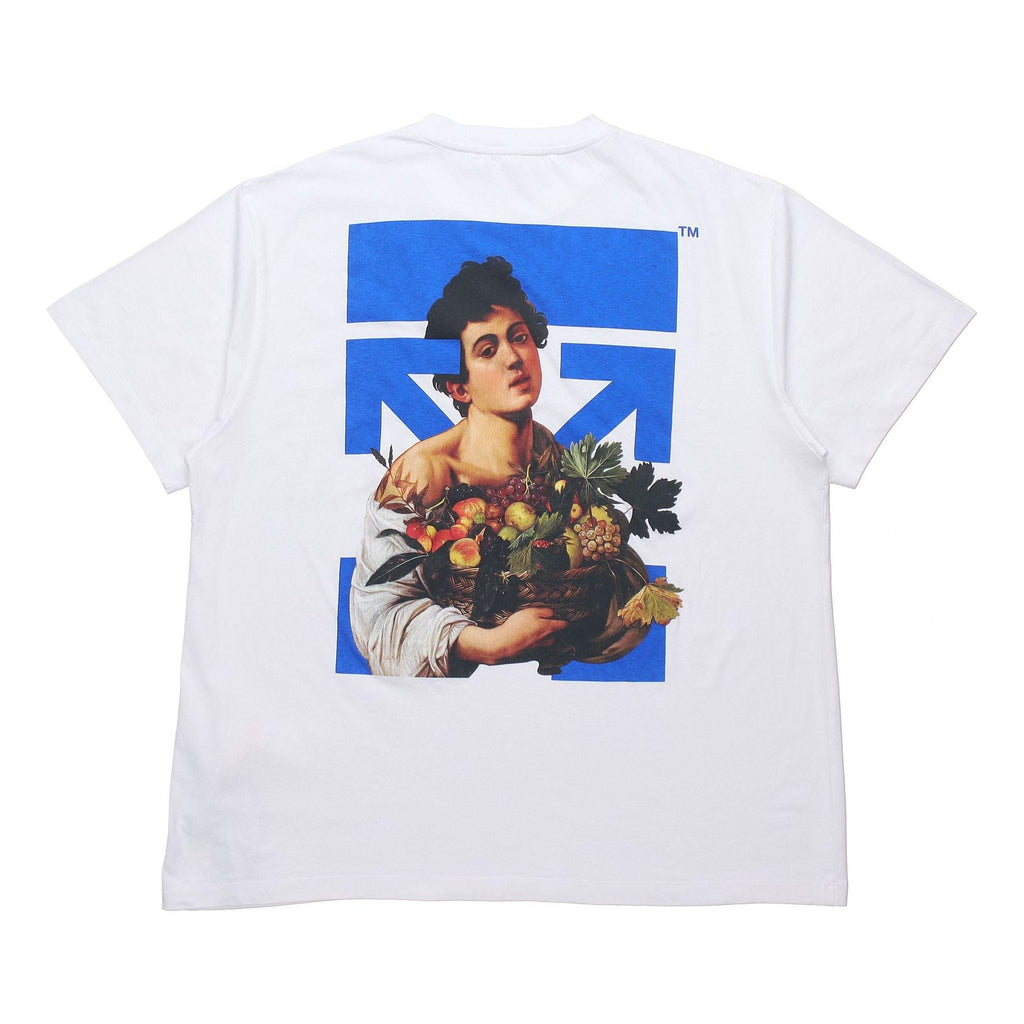 Off-White SS21 Printing Round Neck Pullover Short Sleeve Loose Fit White OMAA038S21JER0070140