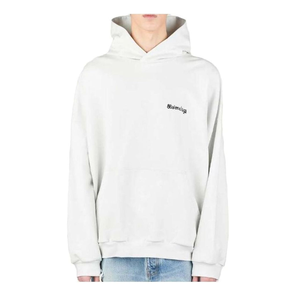 Balenciaga BB Corp Cotton Hoodie 'White' 713677TOVP19081